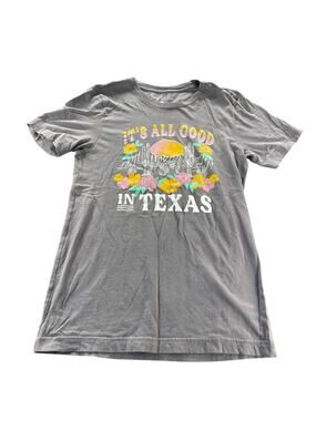 Things She Loves Gray Short Sleeve Texas  Graphic T-Shirt Women's Size Small